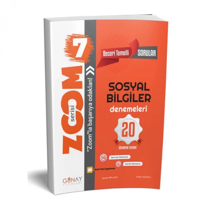 GÜNAY YAYINLARI 7. SINIF ZOOM SOSYAL BİLGİLER 20Lİ DENEME SINAVI