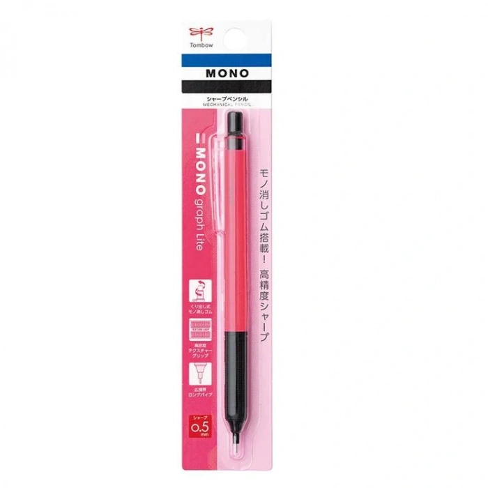 TOMBOW MONO GRAPH LITE MEKANİK KURŞUN KALEM 0.5MM NEON PEMBESİ DPA-122F
