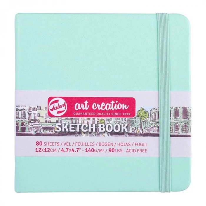 TALENS ART CREATION SKETCHBOOK 12X12 cm 140 gr. 80 YP. ESKİZ DEFTERİ NANE YEŞİLİ -9314034M