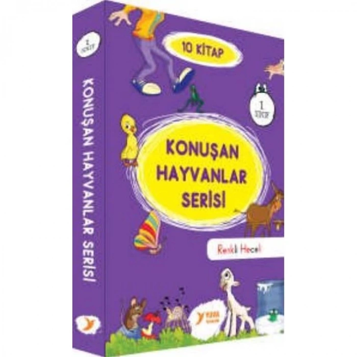 YUVA 1. SINIF KONUŞAN HAYVANLAR SERİSİ RENKLİ HECELİ 10 KİTAP