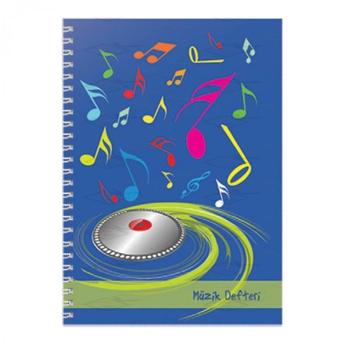 KESKİN PP KAPAK MÜZİK DEFTERİ A4 SPRİALLİ 60YP.