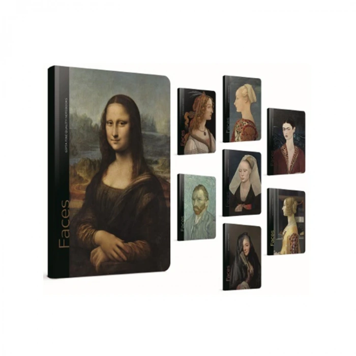 GIPTA FACES İPLİK DİKİŞLİ SERT KAPAK BLOKNOT 8x12cm 80 YP ÇİZGİLİ DEFTER