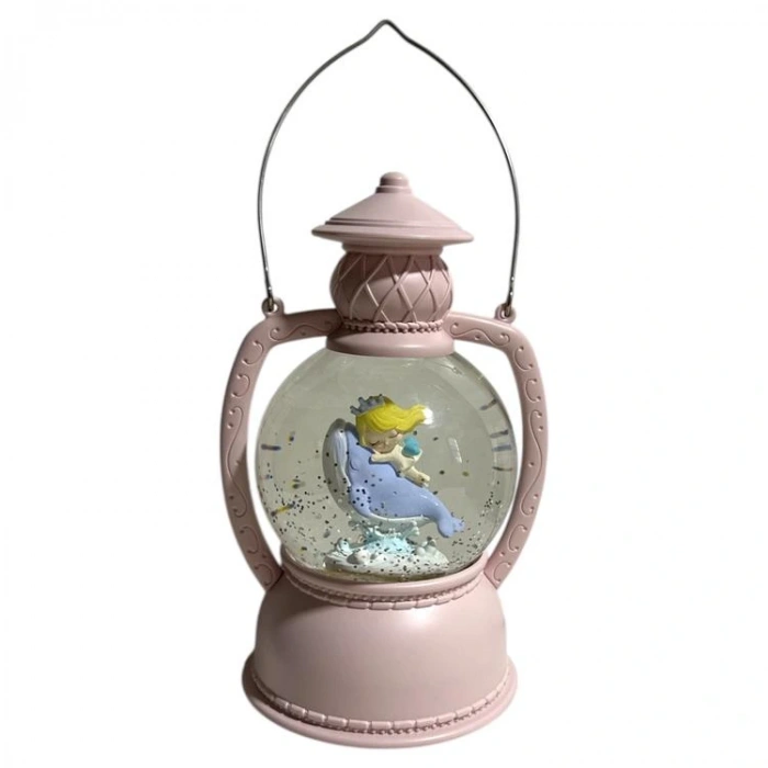 CEREN LLM-HDY0356 BALİNA VE PRENSES SİM ATAN IŞIKLI SESLİ GAZ LAMBASI FANUS