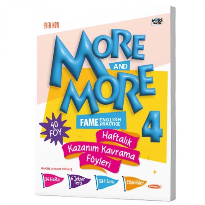 KURMAY ELT 4. SINIF MORE & MORE HAFTALIK KAZANIM KAVRAMA FÖYLERİ (40 FÖY)