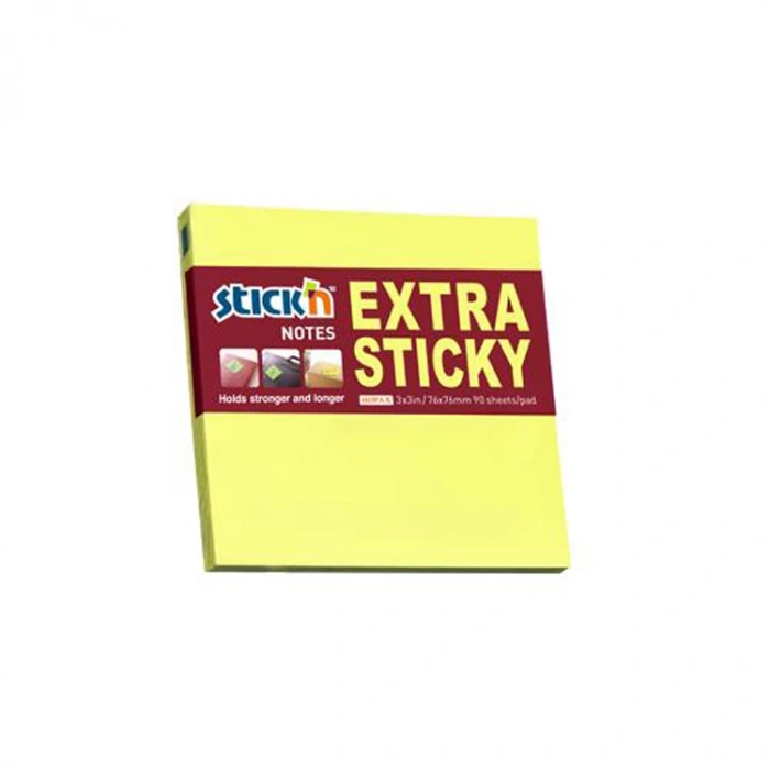 GIPTA STICKN 76X76 NEON SARI EXTRA YAPIŞKANLI NOTLUK 90 YP.