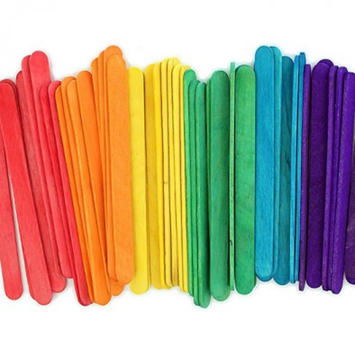 KRAF KIDS KK171 AHŞAP KÜÇÜK BOY RENKLİ ÇUBUK 50Lİ