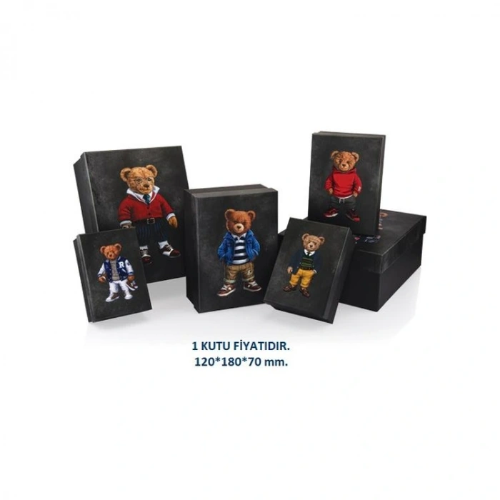 GIPTA XOXO DİKDÖRTGEN HEDİYE KUTUSU BX2790 A NO:1 120X180X70 mm - TEKLİ