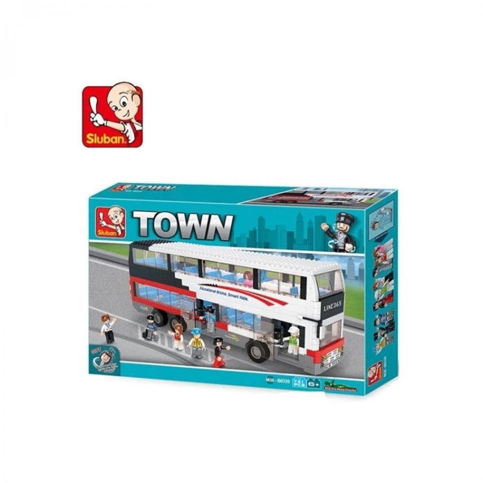 CC OYUNCAK SLUBAN M38-B0335 TOWN BLOK ÇİFT KATLI OTOBÜS LEGO 741 PARÇA