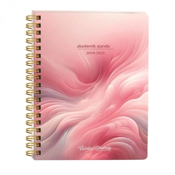 VICTORIAS JOURNALS 1275 SPİRALLİ 17x23 SERT KAPAK 2024-2025  AKADEMİK AJANDA