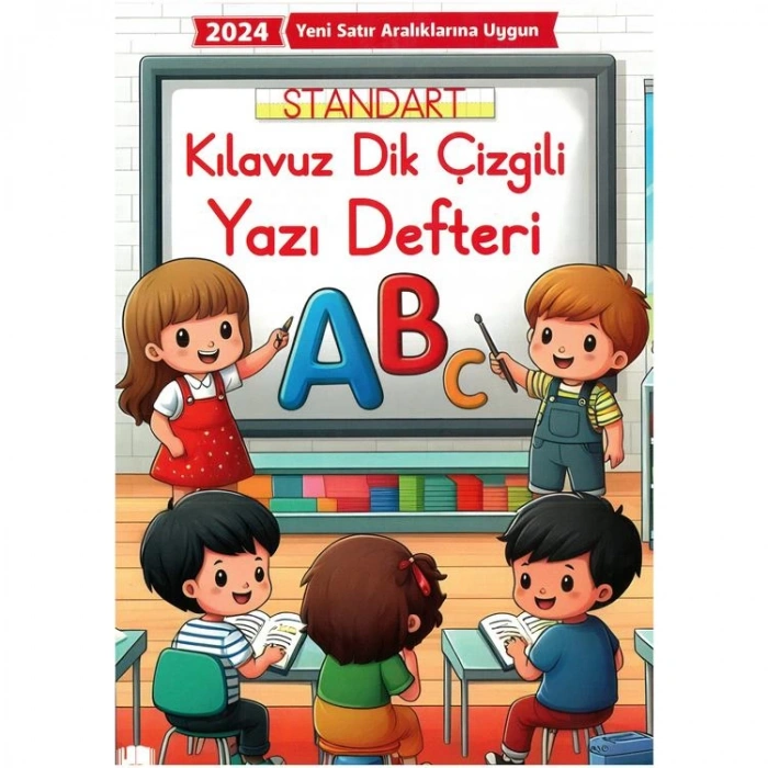EMA KİTAP KLAVUZ DİK ÇİZGİLİ GÜZEL YAZI DEFTERİ A4 (2024)