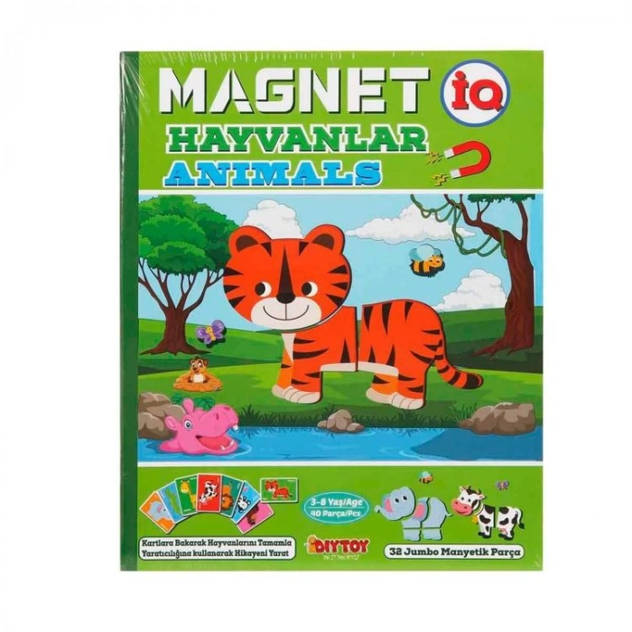 DİYTOY IQ1512 HAYVANLAR MAGNET TAMAMLAMA 40 PARÇA 3-8 YAŞ