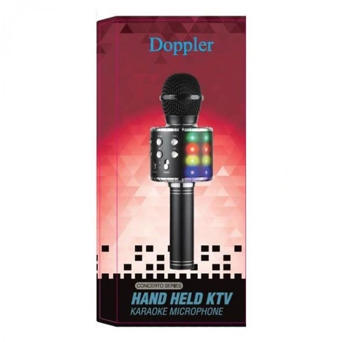DOPPLER CONCERTO RGB LED SES DEĞİŞTİRME KAYIT ÖZELLİKLİ KARAOKE MİKROFON