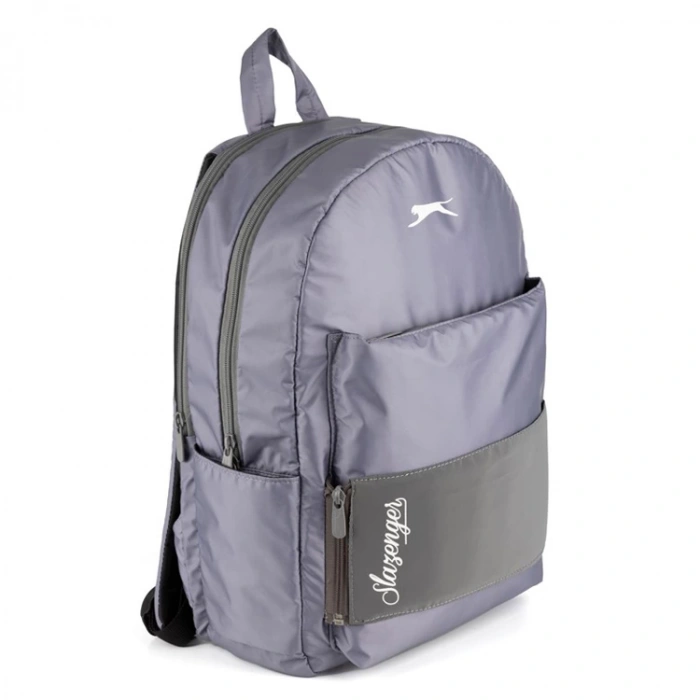 SLAZENGER 23146 GRİ ÖNÜ GÜMÜŞ BANT DETAYLI PARAŞÜT SIRT ÇANTASI