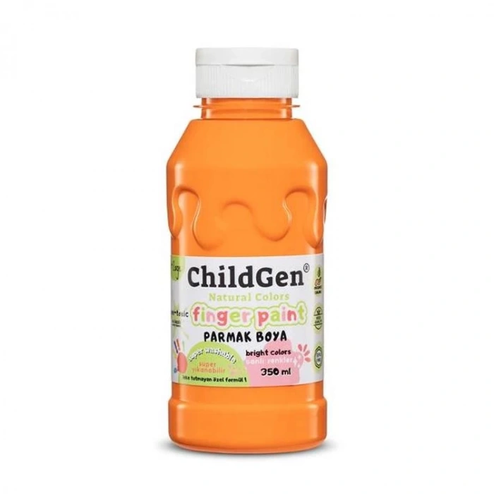 CHILDGEN NATUREL COLORS - PARMAK BOYASI CANLI RENKLER 350ml TURUNCU