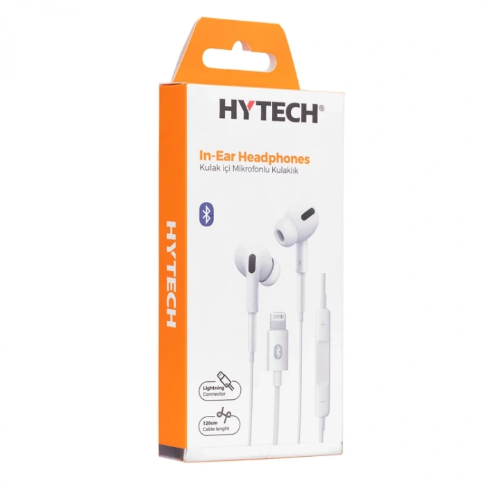 HYTECH HY-XBK52  LIGHTNING MOBİL TELEFON UYUMLU KULAK İÇİ MİKROFONLU KULAKLIK BEYAZ