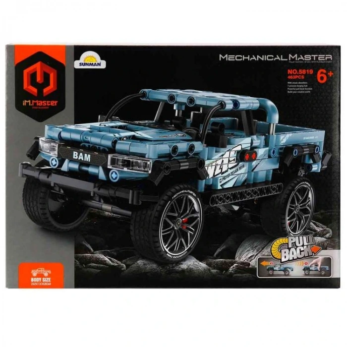 SUNMAN İM. MASTER NO.5819 ÇEK-BIRAK ARAZİ ARACI PICK-UP MAVİ LEGO YAPIM SETİ 463 PARÇA 6+