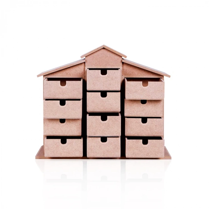 TEKNOPOİNT AHŞAP HOBY KT10 12 ÇEKMECELİ TAKI KUTUSU