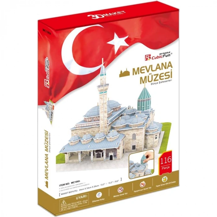 NECOTOYS CUB/MC186H CUBIC FUN MEVLANA TÜRBESİ 3D PUZZLE