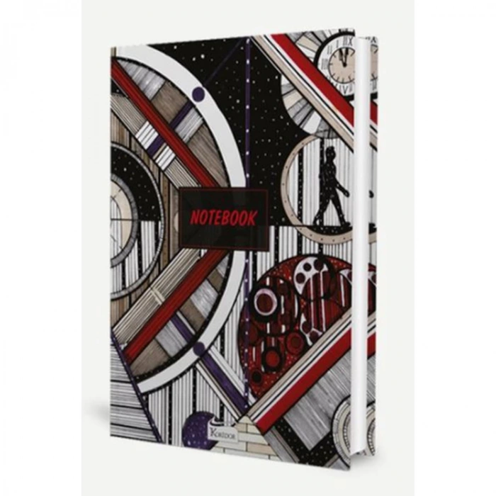 KORİDOR NOTEBOOK 14X20cm BEZ CİLT KAPAKLI ÇİZGİLİ DEFTER - 17