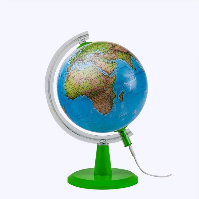 GÜRBÜZ 20 CM GRAFİK STANDLI FİZİKİ IŞIKLI KÜRE