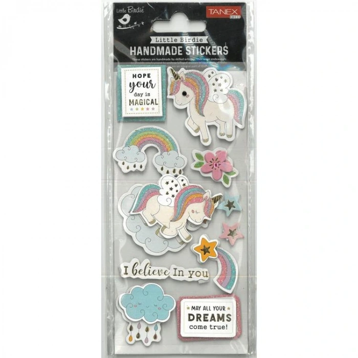 TANEX HANDMADE TNX-28007 DEKORATİF ETİKETLER - UNICORN SERİSİ STICKER - TEKLİ