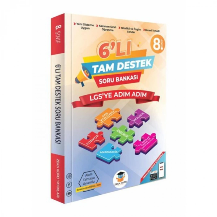 ZEKA KÜPÜ 8. SINIF  LGS 6LI TAM DESTEK SORU BANKASI