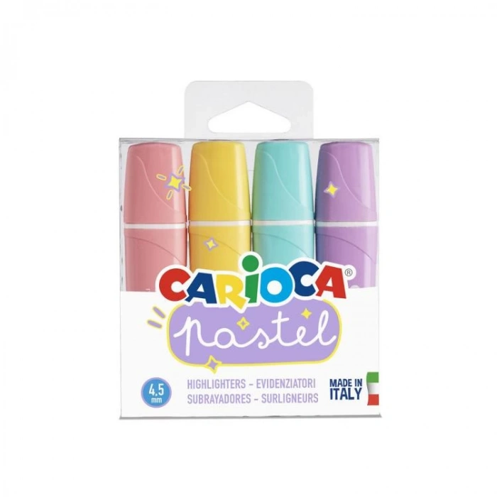 CARIOCA 43167 4LÜ PASTEL RENK FOSFORLU KALEM