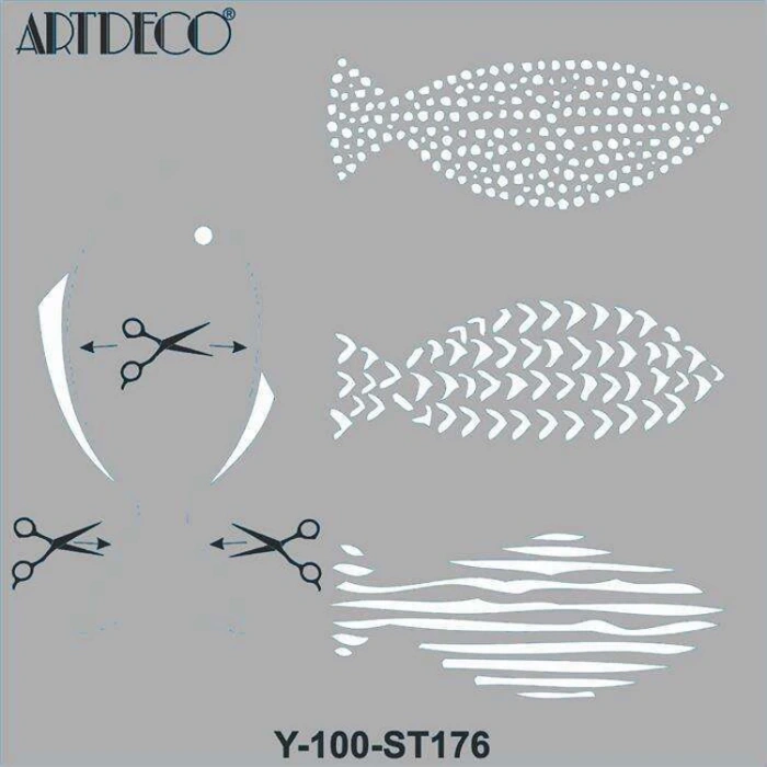 ARTDECO STENCİL 30X30CM BALIKLI 176