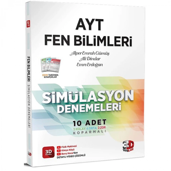 3D TYT FEN BİLİMLERİ DETAYLI VİDEO ÇÖZÜMLÜ SİMÜLASYON DENEMELERİ