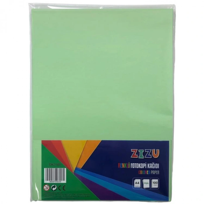 ZİZU DK2185 RENKLİ FOTOKOPİ KAĞIDI A4 100LÜ - YEŞİL