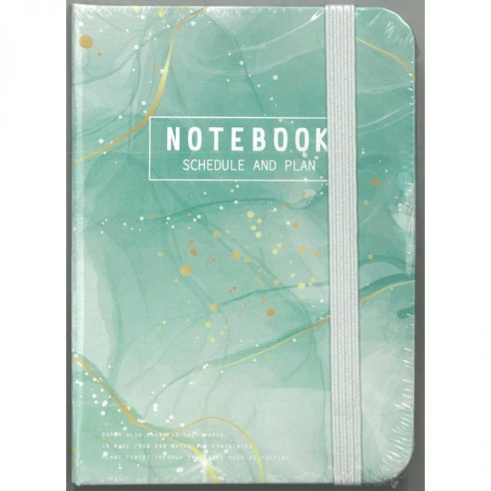 SÜDOR BN21-3  SERT KAPAK LASTİKLİ LÜKS A7 ÇİZGİLİ 80 YP. NOT DEFTERİ  MERMER - TEKLİ