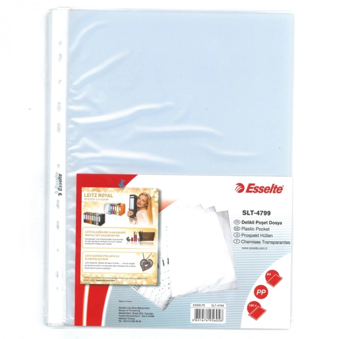 ESSELTE POŞET DOSYA A4 11 DELİKLİ E-4799 100LÜ