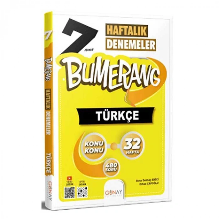 GÜNAY 7. SINIF BUMERANG 32 HAFTALIK TÜRKÇE DENEMELERİ