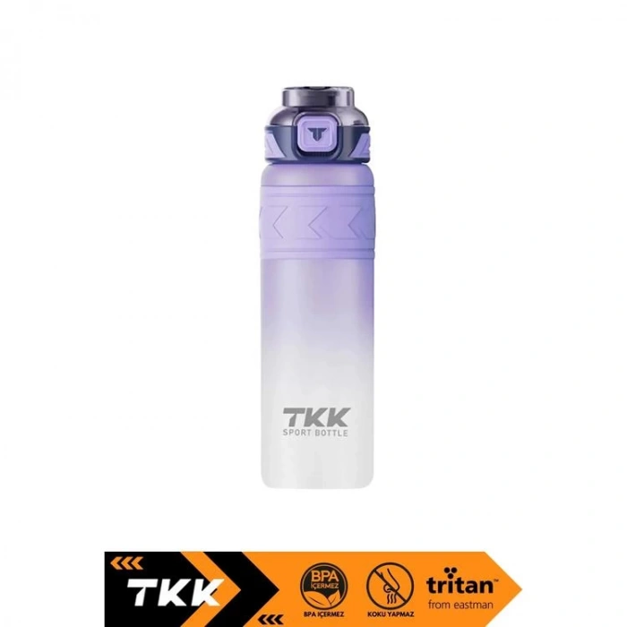 VAGONLİFE T1020G TKK SOFT TOUCH TRİTAN PİPETLİ MATARA 800ml  MOR-BEYAZ
