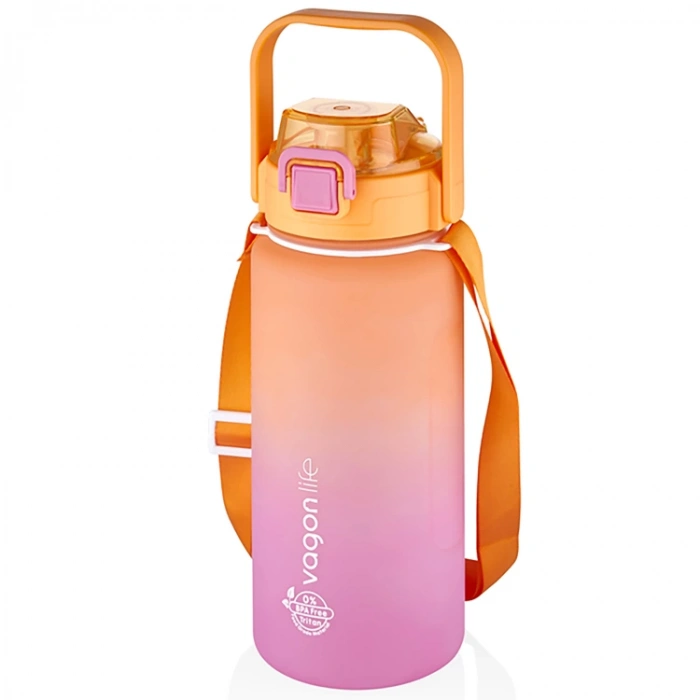 VAGONLİFE TRITAN PİPETLİ MATARA  VGN2213-T 1500 ML ORANGE-PINK