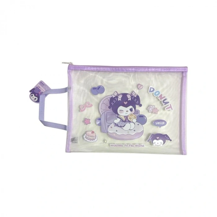 ODAK KT41055 FERMUARLI KUROMİ SAPLI FİLELİ A4 ÇANTA ( MESH DOSYA) - TEKLİ