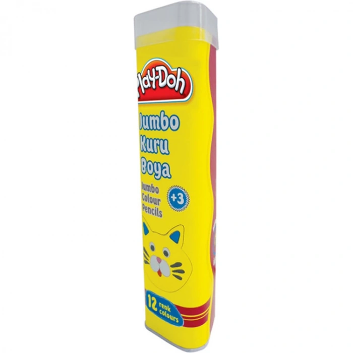 PLAY-DOH ÜÇGEN JUMBO TÜP KURUBOYA KALEMİ 12 RENK PLAY-KU006