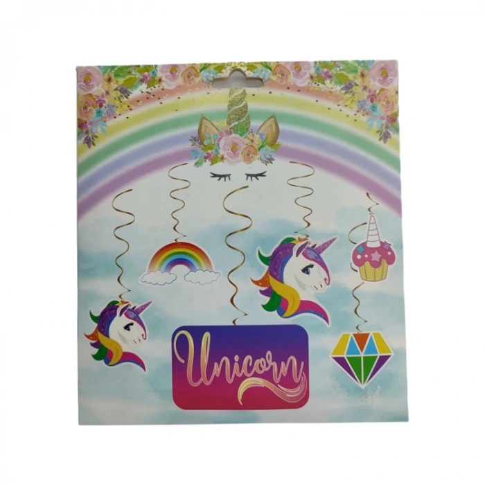TEKNOPOİNT UNICORN FİGÜRLÜ SARKIT SÜS 6LI