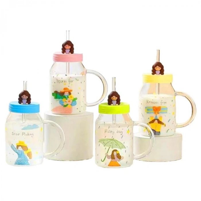 HUN 2-441 CAM MUG KUPA- TEKLİ