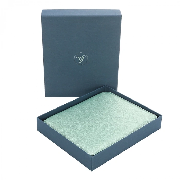 VICTORIAS JOURNALS 7639 KUTULU BUFFALO ZIPPER FOLDER ORGANİZER SEDEFLİ YEŞİL14.8X21cm ÇİZGİLİ DEFTER