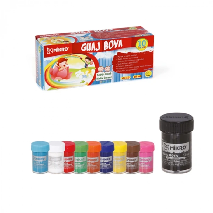 MİKRO GJ-10 GUAJ BOYA ŞİŞE 10LU 15 ML