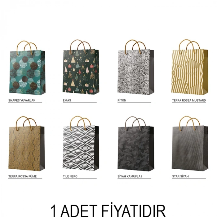 GIPTA SMALL HEDİYELİK KARTON ÇANTA KARIŞIK MODELLER BG1103
