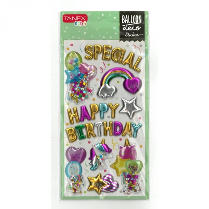 TANEX TNX-26005 BALON PUFFY ETİKET SERİ 5 - 1 ADET