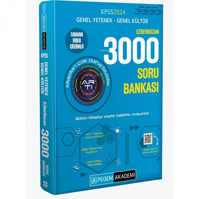 PEGEM 2024 KPSS GENEL YETENEK GENEL KÜLTÜR EZBER BOZAN 3000 SORU BANKASI