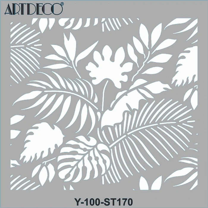 ARTDECO STENCİL 30X30CM TROPİKAL YAPRAKLAR 170