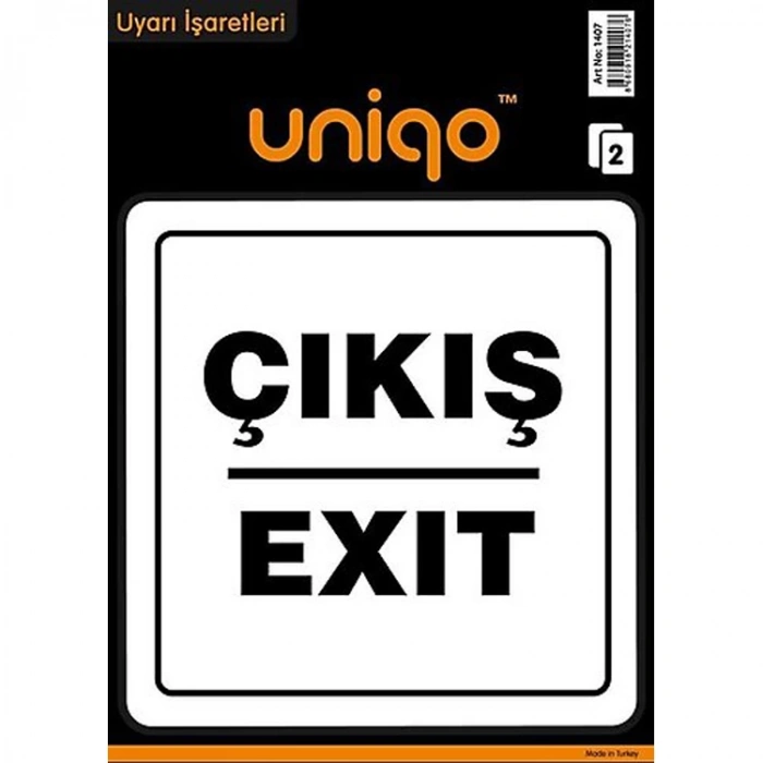 CREA UNIQO UYARI ETİKETİ - ÇIKIŞ EXIT 2Lİ  1407