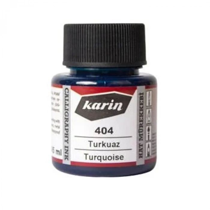 KARİN HAT MÜREKKEBİ TURKUAZ 404 45ml.