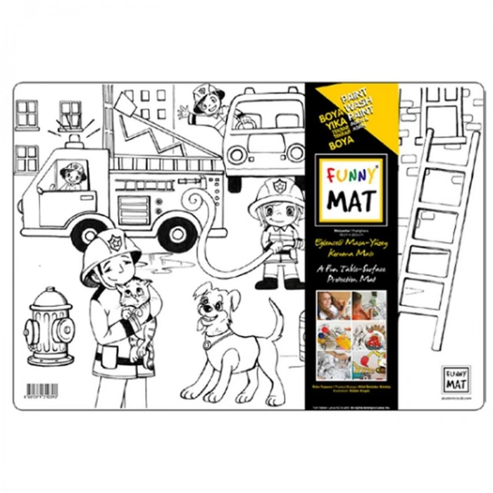 AKADEMİ ÇOCUK - FUNNY MAT - İTFAİYELER 48x33,5cm