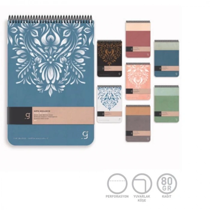 GIPTA THE BLOCK 7002 17x24 SPİRALLİ SERT KAPAK BLOKNOT 80 YP. ÇİZGİLİ DEFTER