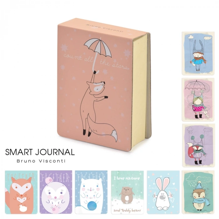 BRUNO VISCONTI SMART JOURNAL A7 250 SAYFA DESENLİ SERT KAPAK BLOKNOT 3-558
